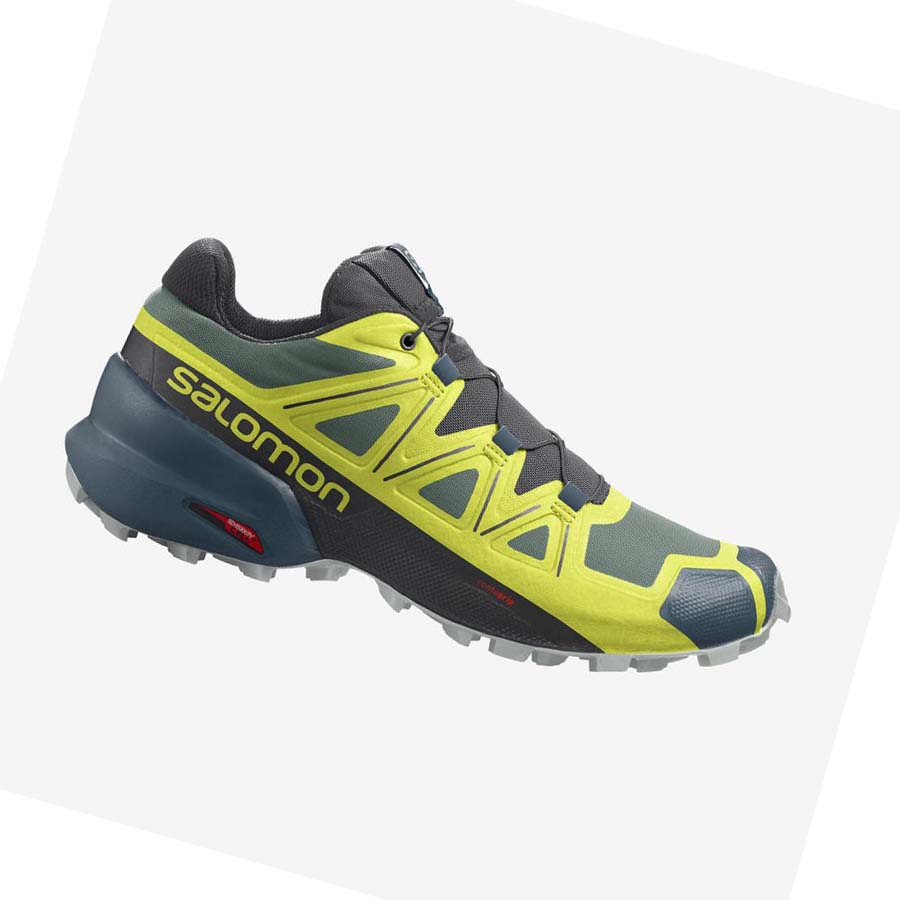 Tenis Para Trail Running Salomon SPEEDCROSS 5 Hombre Amarillos Negros | MX 3512MQZ